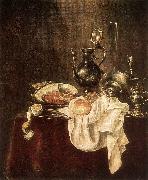 HEDA, Willem Claesz. Ham and Silverware wsfg Spain oil painting reproduction